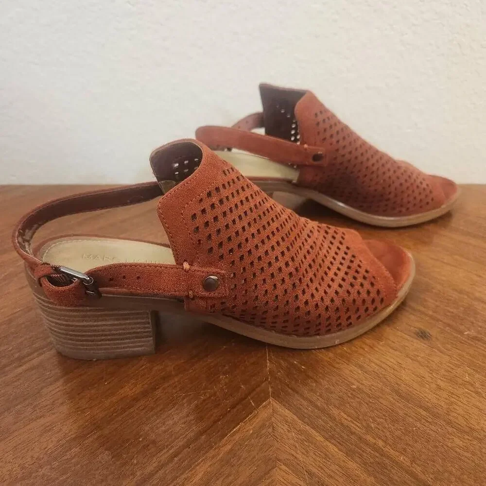 Marc Fisher Suede Slingback Block Heels